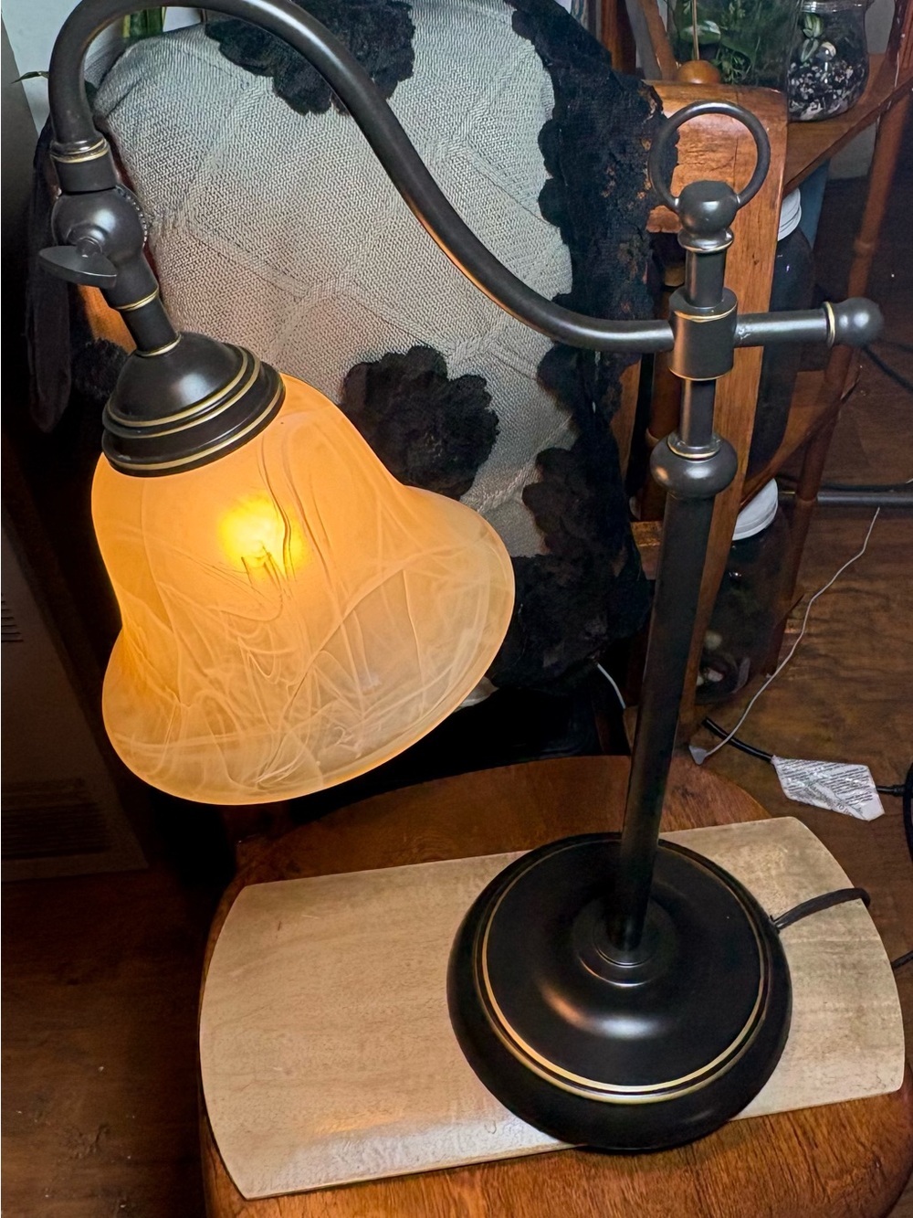 Retro Inspired Bell Shade Table Lamp Study Room Desk Light Gooseneck Lamp 22